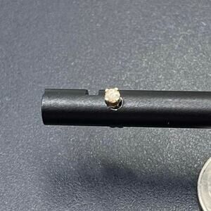 Designer‎ Signed 14K Yellow Gold Round Diamond Solitaire Stud Earring *Single